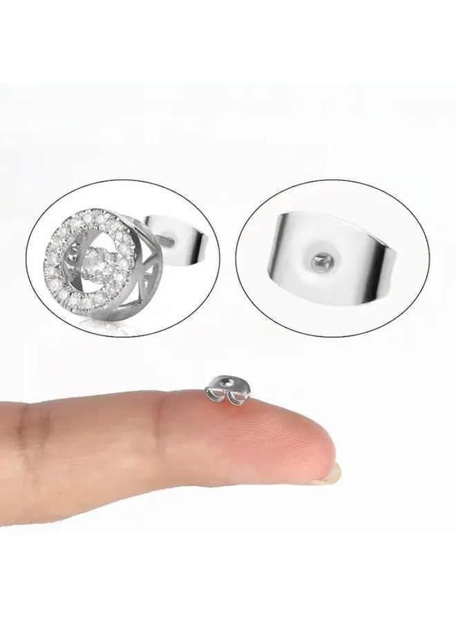 Golden Stainless Steel Ear Plugs 6mm 100pcs Jewelry Making Supplies - Image 2
